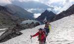 Hinauf zum Wildgrat - hinten Erlanger Hütte und Wettersee